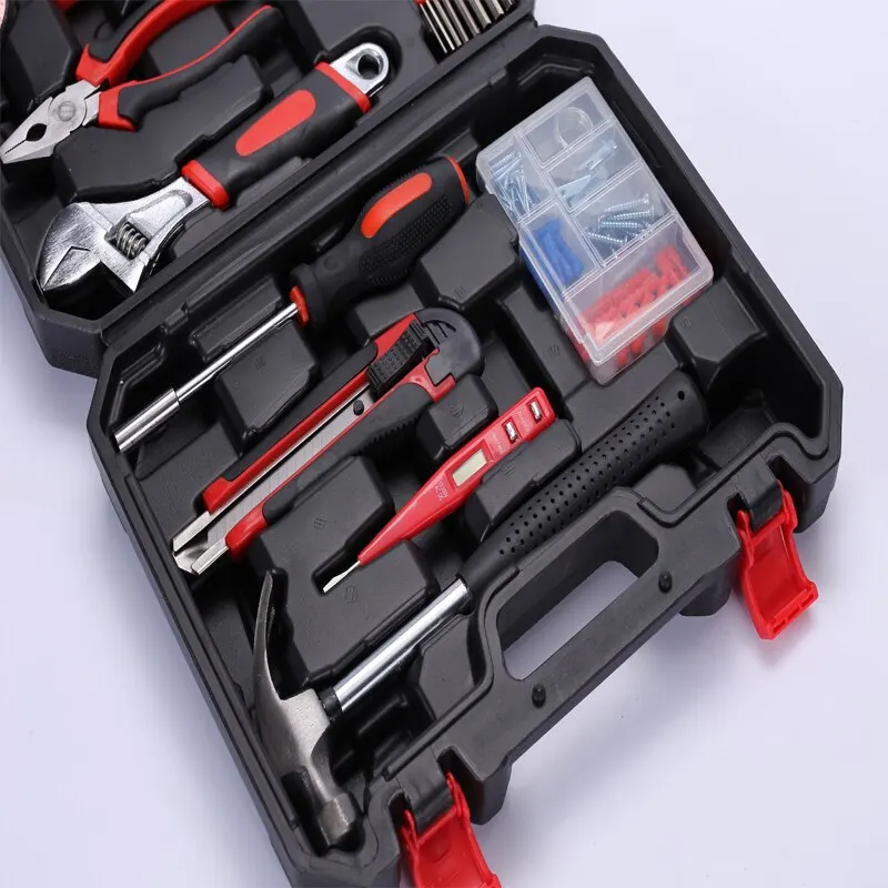 Juego de Herramientas de Hardware para el hogar, caja de herramientas de reparación de carpintería, electricista, regalo de bienes raíces, combinación eléctrica completa, 37 piezas - imagen 3