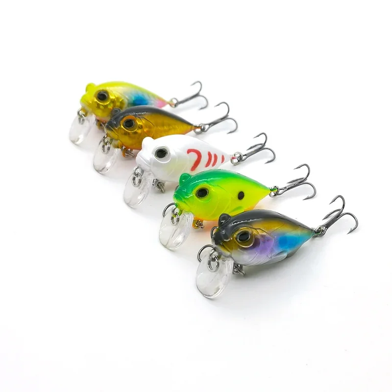 OUTKIT 1 Uds nuevo diseño japonés señuelo de Pesca duro 4cm/5,2g Mini cebo de manivela para Lucio perca lubina hundimiento Crankbait Pesca