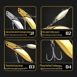 Jigs Lentejuelas de Peso Tiro Largo – Acabado Hierro con Trailer