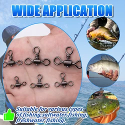 FishTrip-barril de pesca giratorio de 3 vías, conector de sedal de pesca giratorio de latón inoxidable, aparejos de Jigging, pesca de Surf