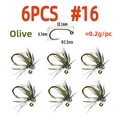 6pcs size 16 olive