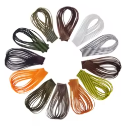 24 Uds. De atado de moscas, piernas de goma de silicona, faldas de silicona, atado de moscas, señuelo, suministros para atado de moscas, materiales para atado de moscas, 12 colores