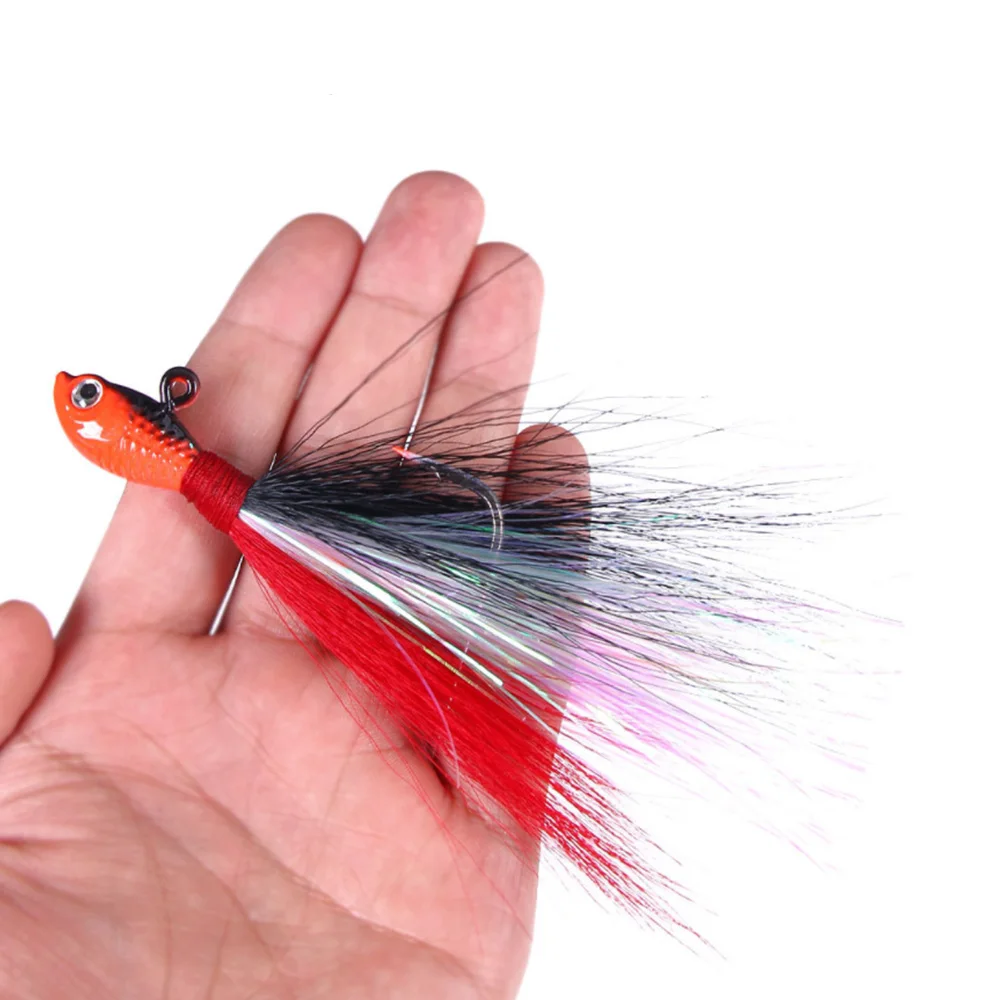 Bucktail-señuelo de pesca de agua salada, anzuelo de Metal para Mahi Marlin Waho Tuna - imagen 4
