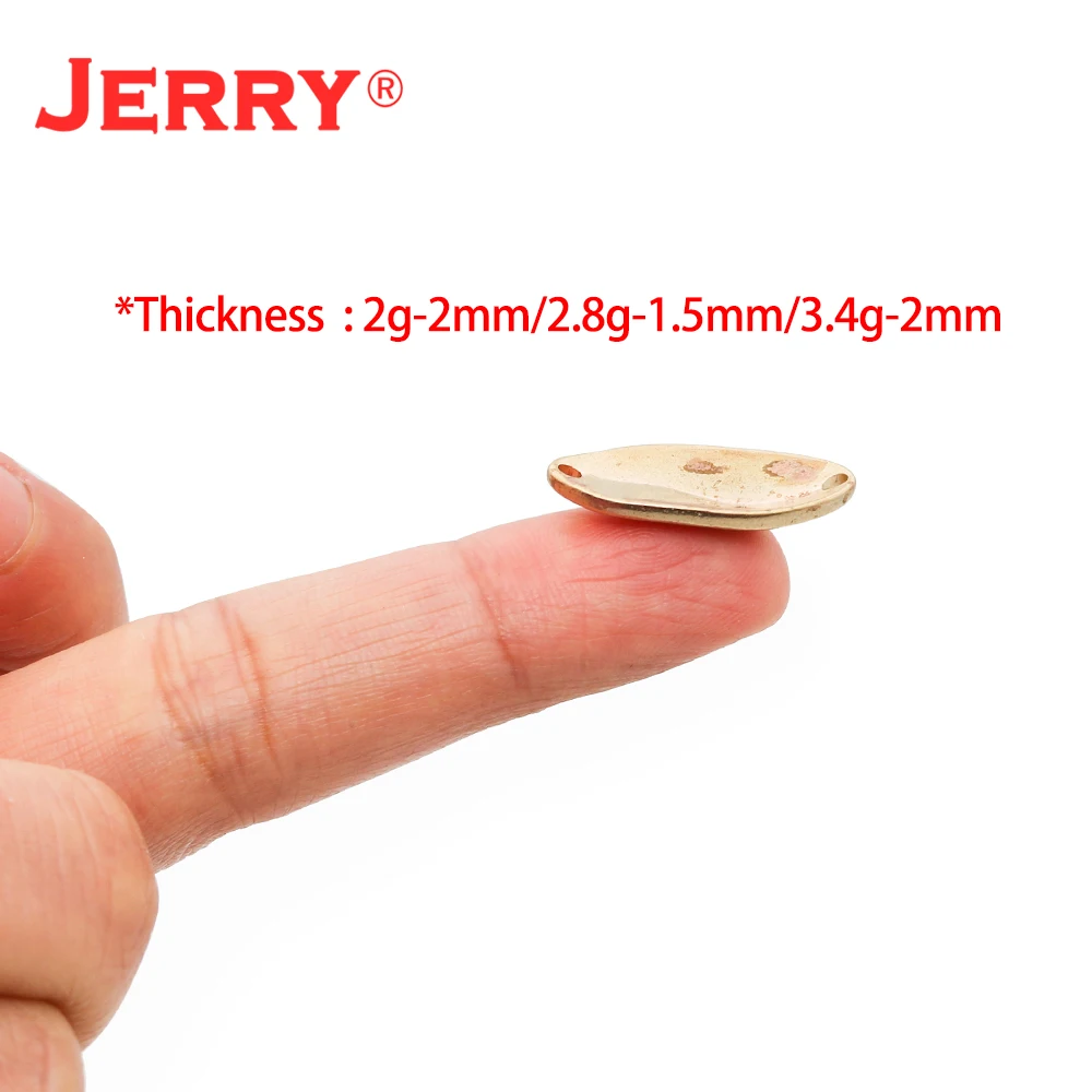 Jerry Orion 2g 2,8 3,4g Micro cucharas señuelo de Pesca cobre sin pintar área en blanco cucharas de trucha Arealure Pesca parpadeantes cuchara DIY - imagen 5