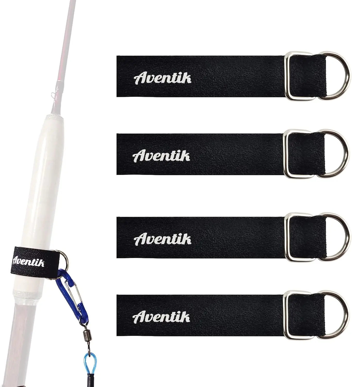 Cinturones de amarre para caña de pescar TPC de alta elasticidad Aventik, correas para caña de pescar y paletas de kayak.