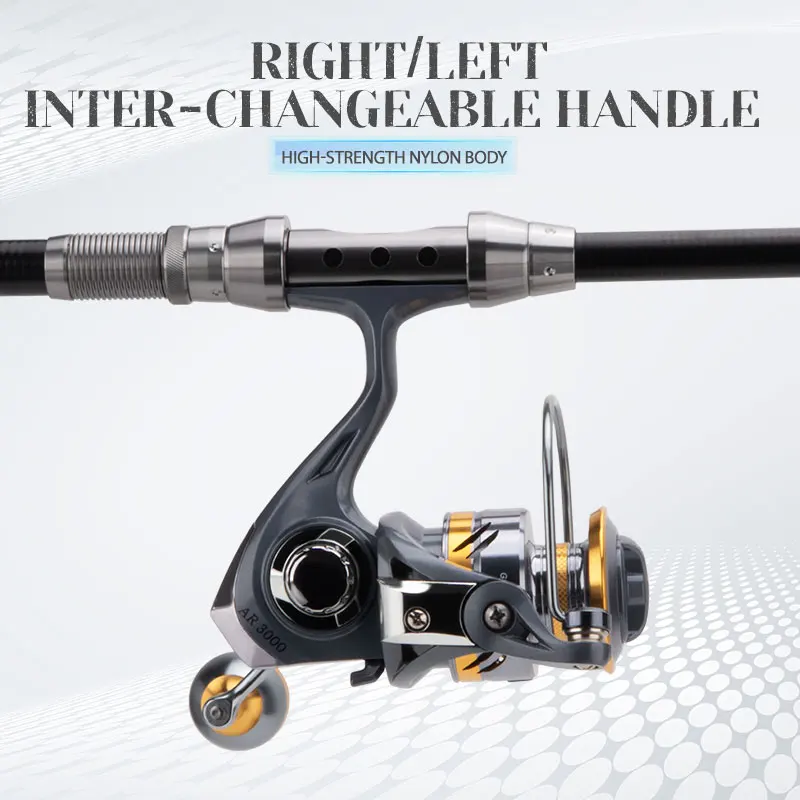 DEUKIO-combinación de caña de pescar y carrete, caña de pescar telescópica, carrete giratorio, arrastre máximo de 8kg para agua salada, agua dulce, juego de pesca en la playa - imagen 5