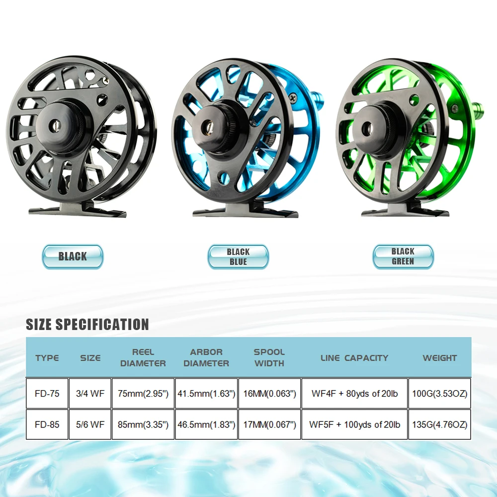 HERCULES-Carrete de pesca con mosca con cuerpo de aleación de aluminio, 3, 4, 5, 6 mecanizado CNC, trucha, lubina, carpa, Lucio, Panfish, alta calidad - imagen 5