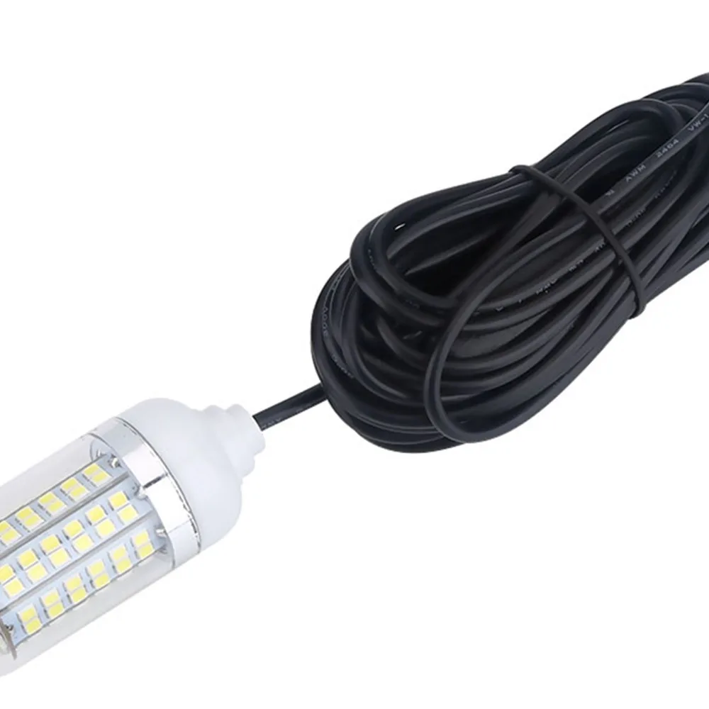 Luz LED de pesca de 12V, 15W, IP68, resistente al agua, 108 LED, luz de pesca submarina, 3 colores, iluminación de 360 grados, lámpara buscador de peces - imagen 3