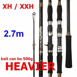 Caña fibra carbono ZZ333 2.7m 5000g XXH para pesca cabeza serpiente