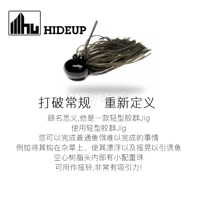 HIDEUP dirigible JIG 0/0,8/1,7g CALURUBA grupo de pegamento ultrafino JIG perca pesca cebo Luya - imagen 2
