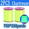 2pcs Chartreuse 75D