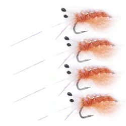 Goture Señuelos Mosca Camarones Hundibles para Trucha Agua Salada