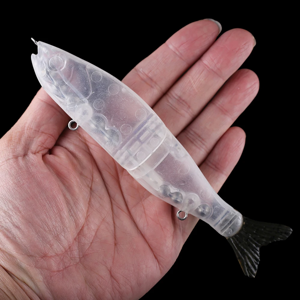 Chan'sHuang-Cebo en blanco sin pintar, 5 piezas, 155mm, 47,1g, sonajero de hundimiento, cola suave, cebo dorado, Swimbait, señuelo de pesca Artificial hecho a mano - imagen 5