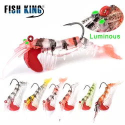 FISH KING Señuelos de camarón blandos – cebo suave con peso