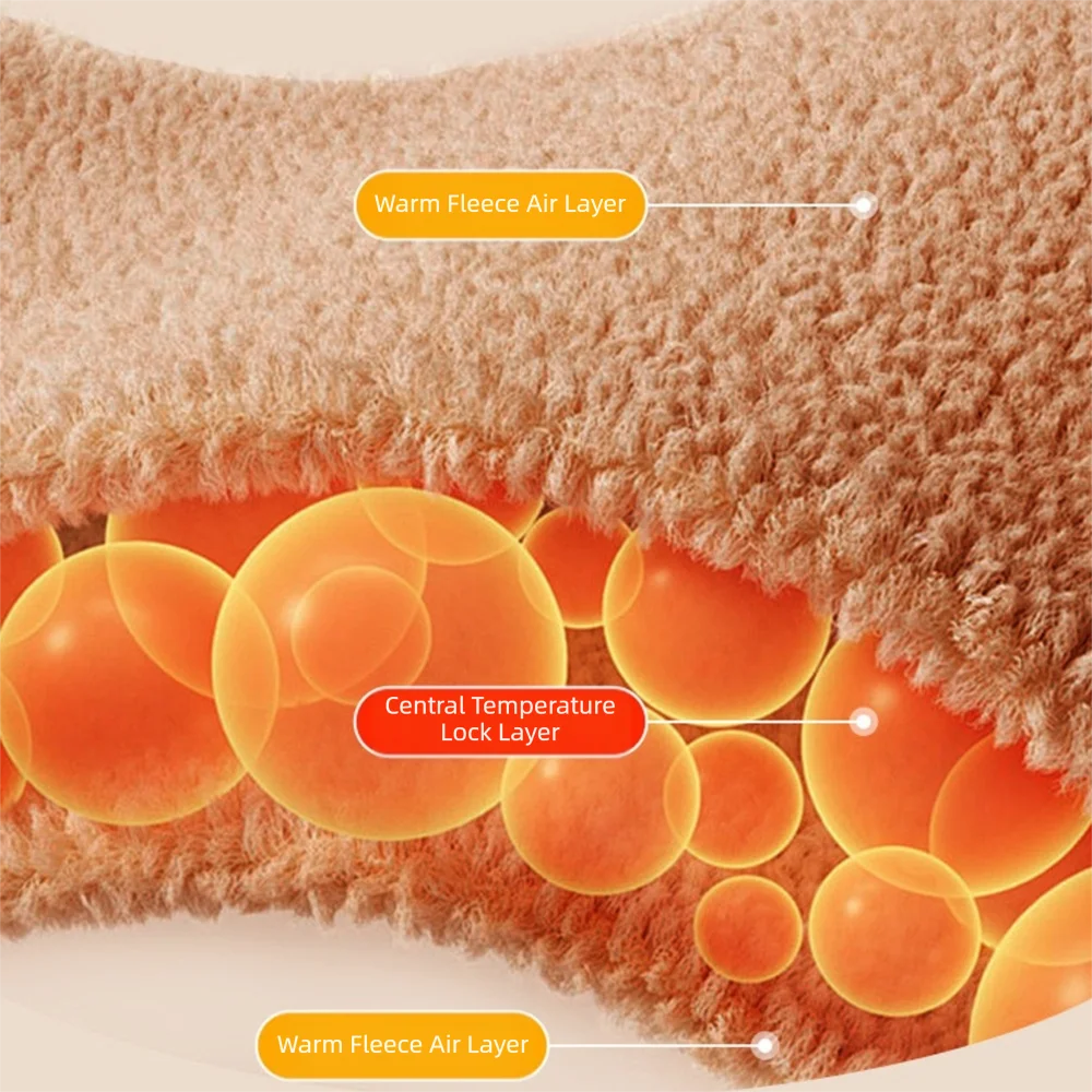 Nuevo Calentador de rodilla a prueba de viento, Protector de rodilla cálido y grueso de doble cara, rodilleras a prueba de frío, Otoño Invierno - imagen 3