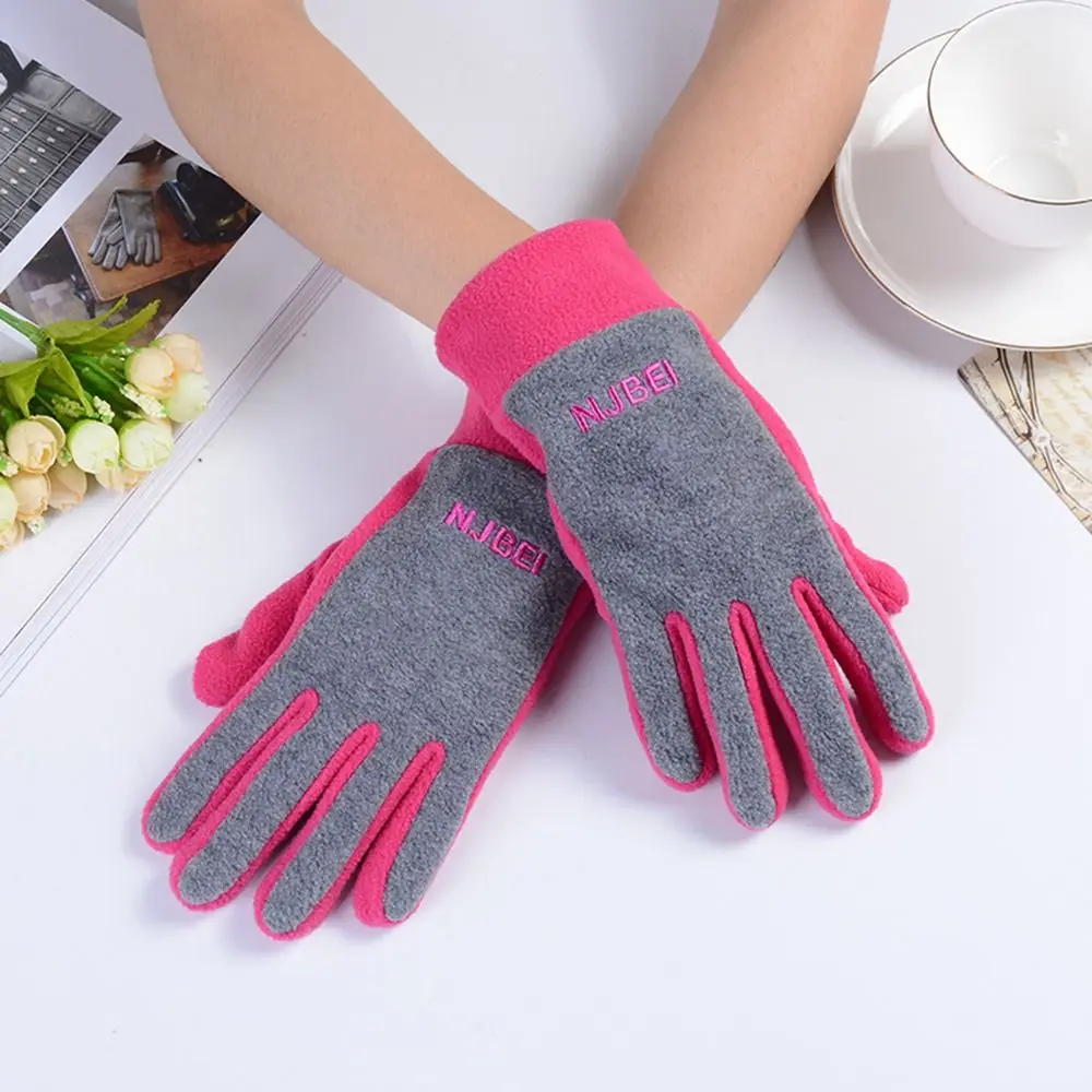 Guantes de conducción para otoño e invierno, manoplas gruesas de felpa con dedos completos para deportes al aire libre, guantes cálidos peludos para mujer - imagen 3