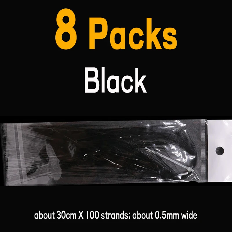 8 bags black