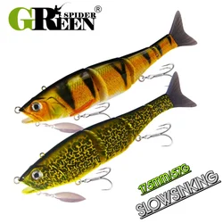 GREENSPIDER Señuelo Wobbler hundimiento lento para lucio – Articulado