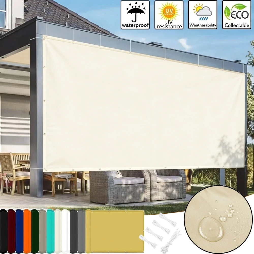Toldo impermeable para pérgola con ojales y protección UV - imagen 3
