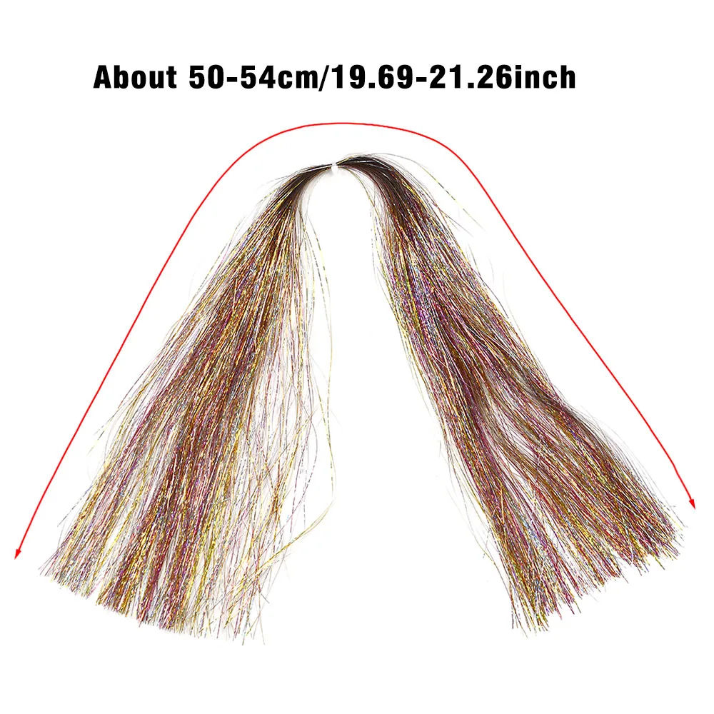 Materiales para atar moscas Flashabou Negro Cristal Arcoíris Tinsel