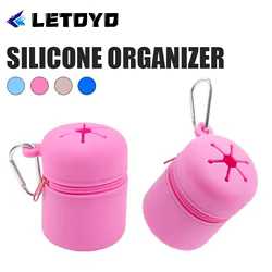 Organizador de silicona LETOYO 53g ‌   Bolsa de almacenamiento de basura de silicona portátil para aparejos de pesca herramientas de acampada al aire libre accesorios de pesca