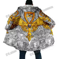 Capa de invierno con capucha de lana – Estampado Antiguo Egipto – Unisex