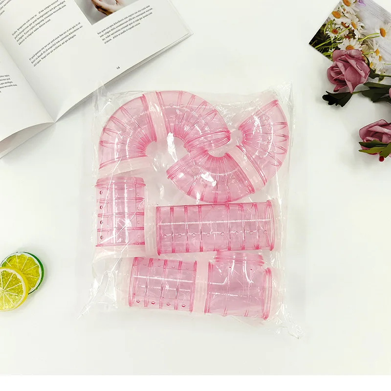 Túnel laberinto de plástico para hámster dorado con baño externo - imagen 4