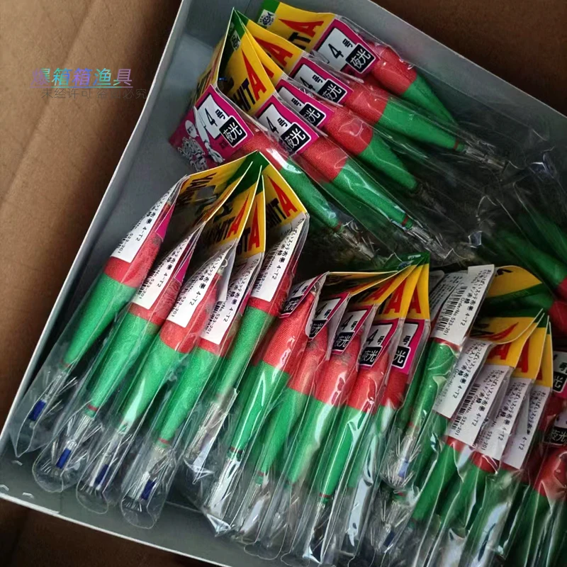 YAMASHITA-gancho de tubo de soplado, doble paraguas, rollo de tela de calamar luminoso, anzuelo de calamar, cohete de bebé, cebo de calamar - imagen 5