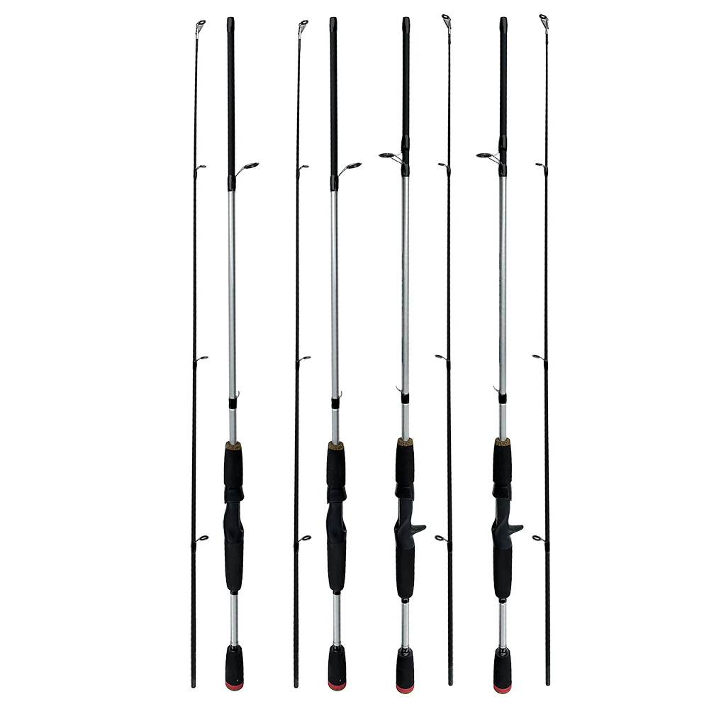 Caña de pescar giratoria de fundición, 1,8 m, 1,65 m, caña de pescar ultraligera de fibra de carbono, caña de pescar de 2 secciones, caña de pescar Baitcasting, cebo Wt 5-20 g - imagen 5