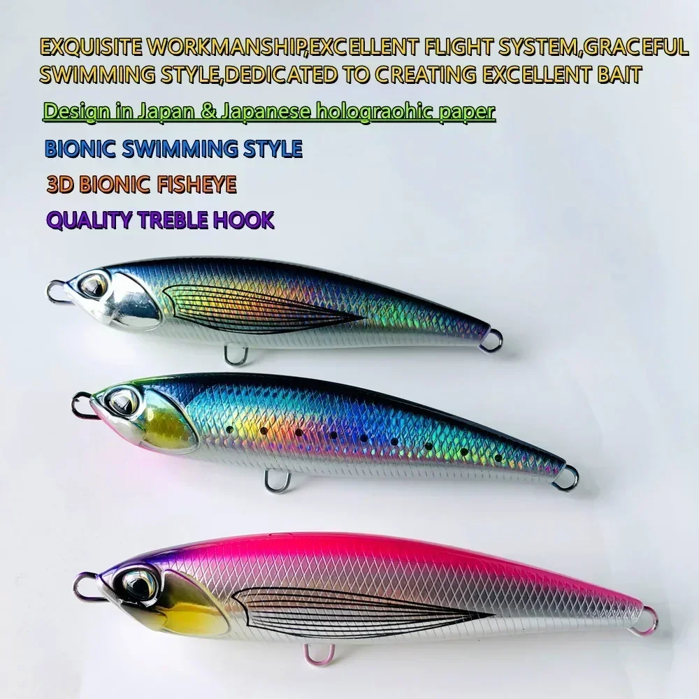 GREENSPIDER-señuelo de pesca pesado, lápiz flotante de 145mm, 52g, cebos duros artificiales para pesca en el mar, Stickbait GT - imagen 4