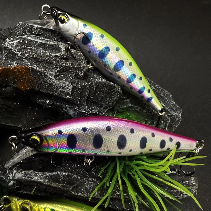7,7g 63mm hundimiento Minnow señuelo de Pesca Artificial Pesca trucha señuelo arroyo lago aparejos de Pesca Jerkbait Rockfishing cebos duros - imagen 5