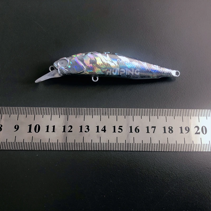 Señuelo duro de Pesca en blanco, cebo de 5 piezas, 77mm, 7,5g, cebo suspendido para lubina de agua salada, pececillo sin pintar, 77SP - imagen 4