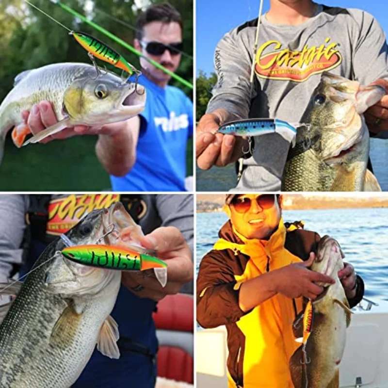 Whopper Plopper señuelo de pesca Topwater, cebo duro Artificial flotante, cola giratoria suave, Swimbait, accesorios de pesca, 10cm/14cm leurre peche en mer flottant surface dur carnassier leure de pêche brochet - imagen 5