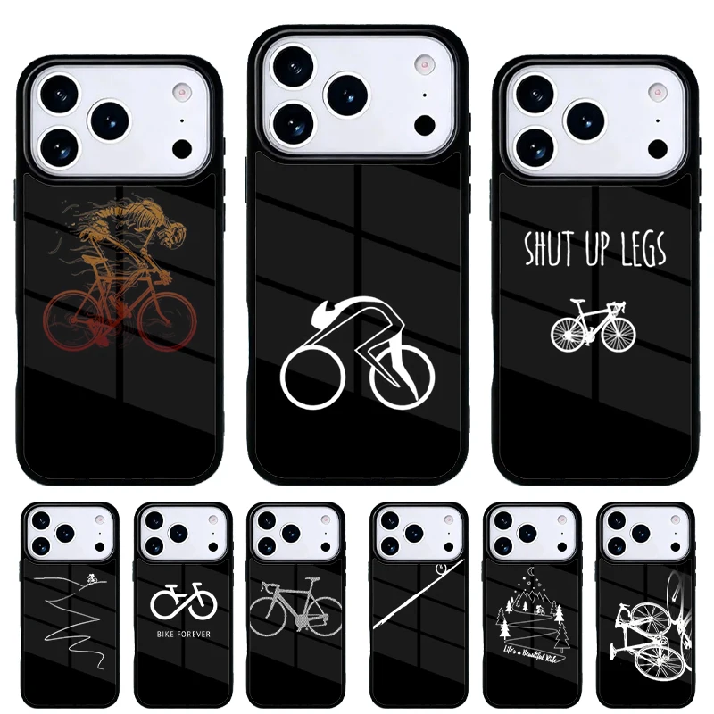 Funda iPhone con diseño ciclista MTB resistente para modelos Pro y Max