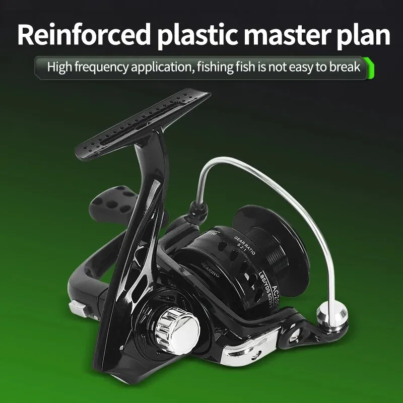 ToplineTackle-carrete de pesca giratorio para agua salada, bobina de arrastre máximo de 9kg, ABS, 5,2: 1, AC1000-6000 de alta velocidad - imagen 4