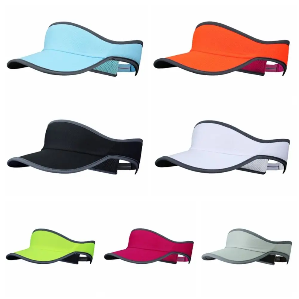 Visera de malla de verano, tapa superior vacía, sombrilla ajustable, sombrero para el sol, protección solar transpirable, sombrero de tenis para correr y viajar - imagen 5