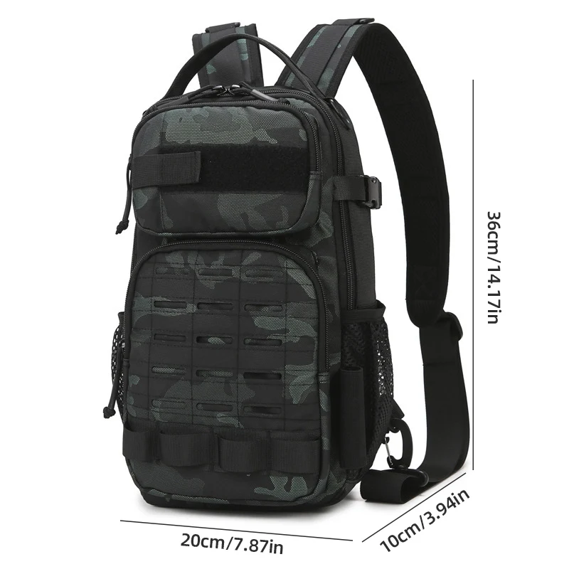 Mochila de pesca táctica, caja grande para peces, accesorios, almacenamiento de caña, bolso de hombro, bolsa multifuncional para acampar y escalar al aire libre - imagen 2