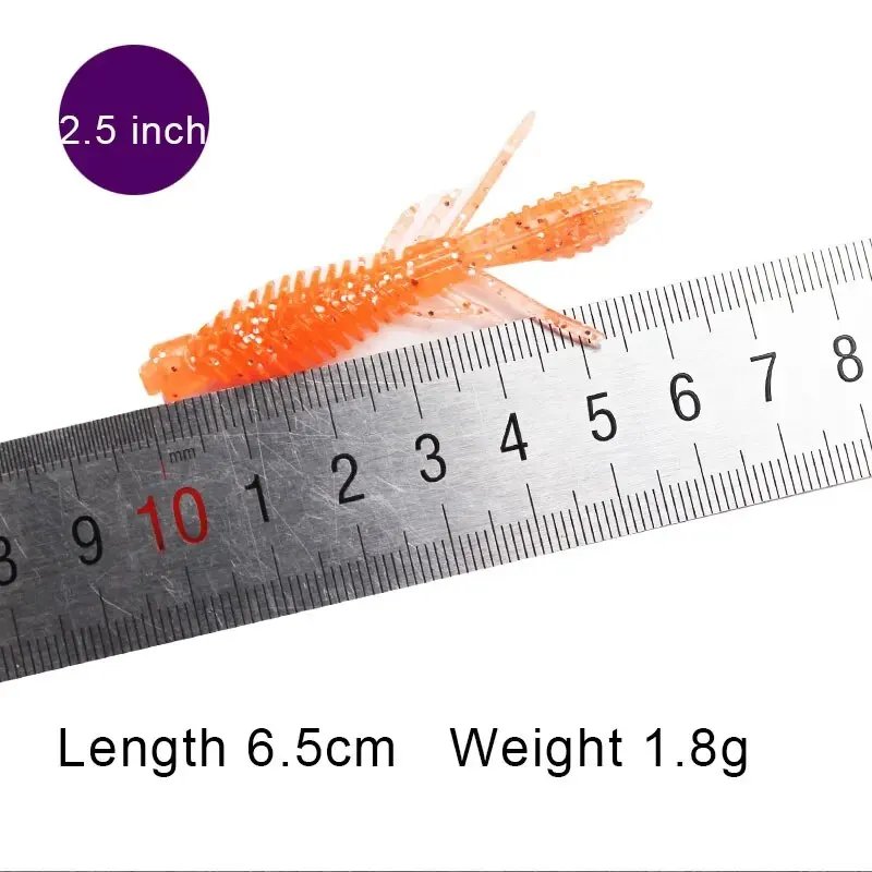 Bibi-señuelo flotante para Pesca Salada, cebo blando para Camarón, 1,8g, 2,2g - imagen 3