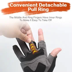 VIKINGAR Guantes Pesca Medio Dedo Palma Acolchada Antideslizante UPF50+