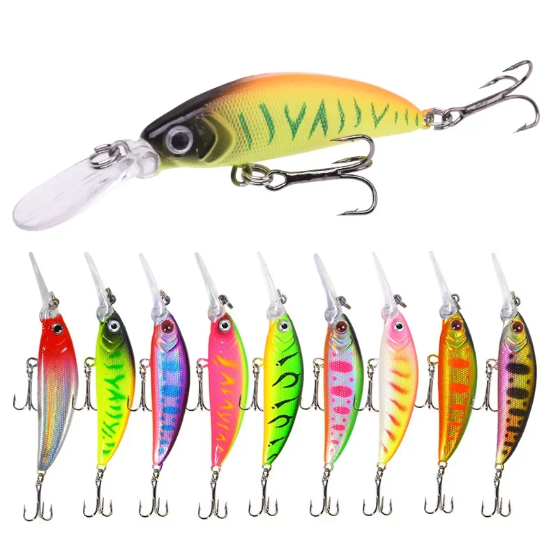 Señuelo de pesca de pececillo hundido lento, 7cm, 5,7g, columpio realista, peces pequeños, señuelos duros de buceo profundo, cebos de vibración de invierno japonés, 1 ud. - imagen 2