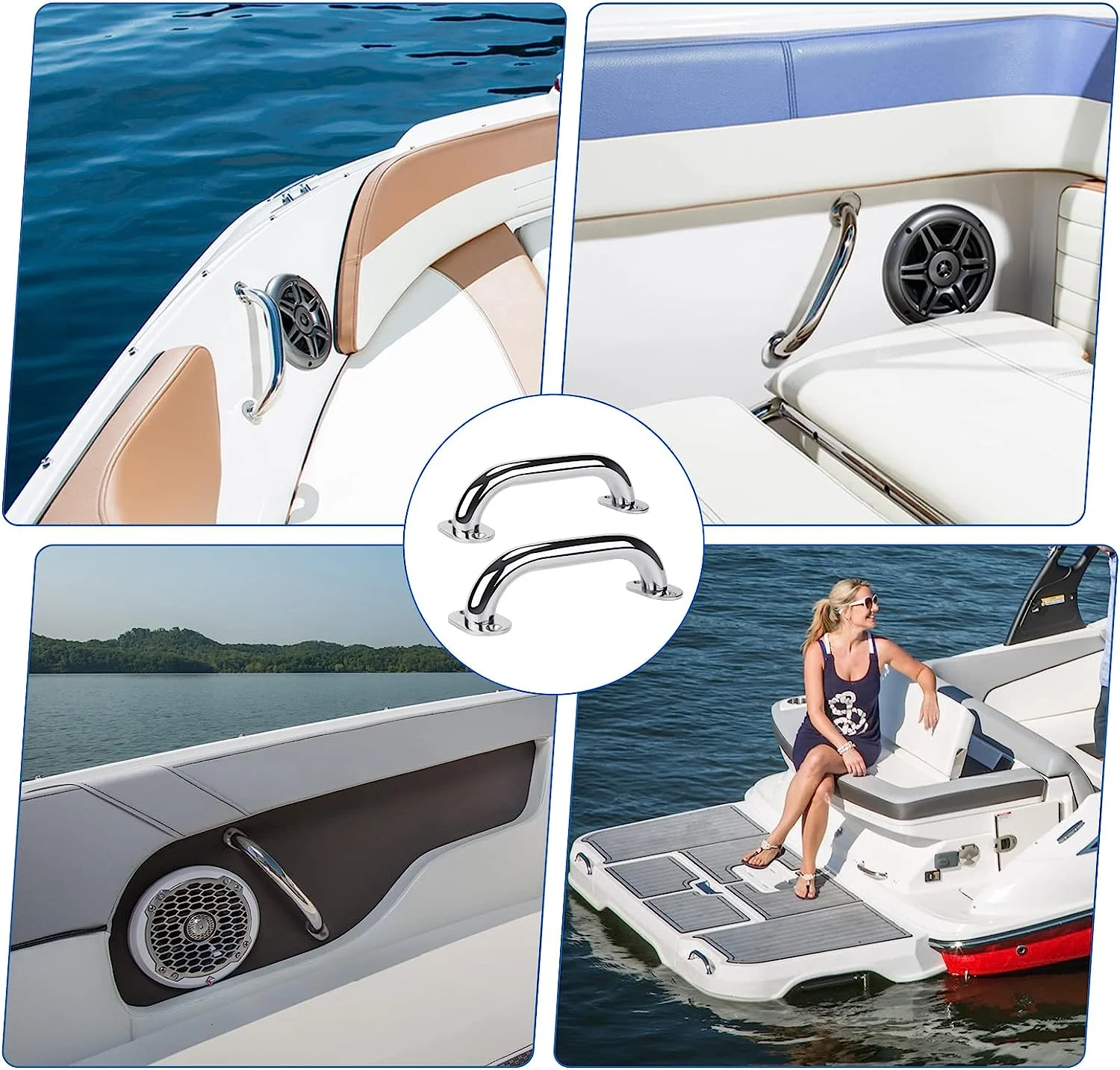 Manija de puerta de acero inoxidable 316 para barco, mango de agarre marino pulido, barandilla, reposabrazos para escalera, coche, accesorios para barcos - imagen 4