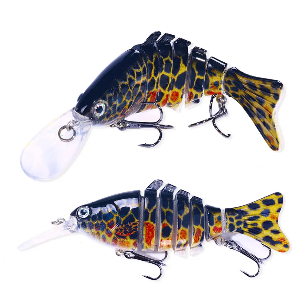 Señuelos de Pesca de 12cm y 16g, Wobblers que se hunden, 7 segmentos, Swimbait multiarticulado, cebo duro, aparejos de Pesca para lubina Isca Crankbait - imagen 4