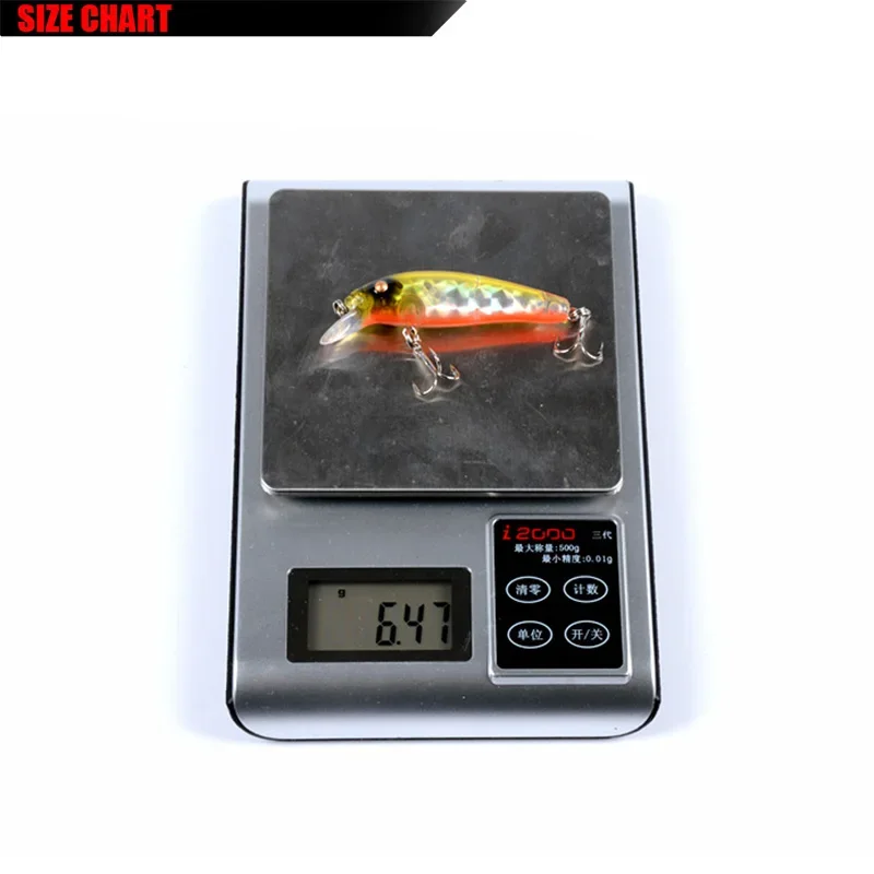 Señuelo de Pesca Wobblers Minnow, 7cm, 6,5g, cebo duro Artificial, señuelos flotantes para carpa, Lucio, aparejos de Pesca, 1 ud. - imagen 3