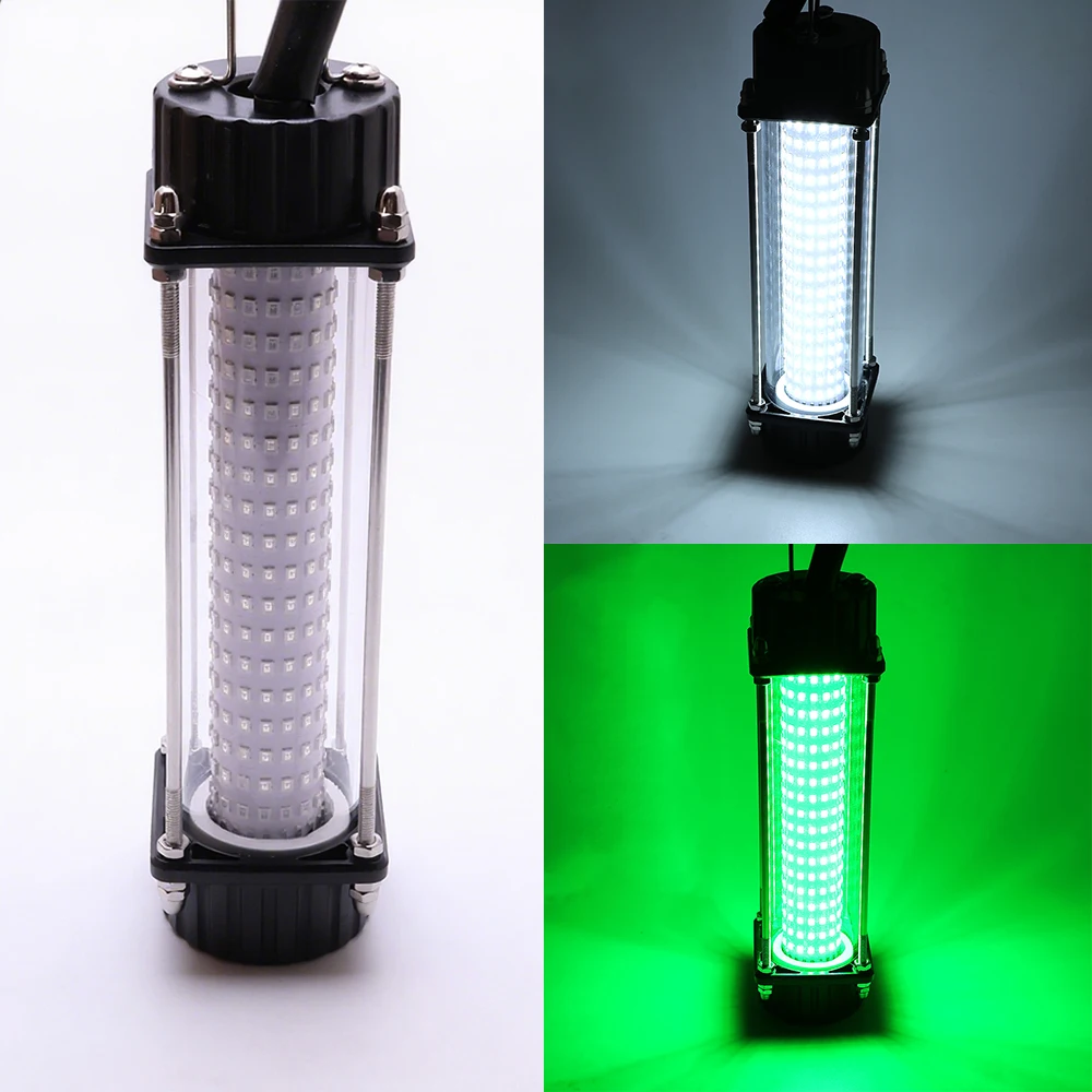 1 unidad de luz subacuática de señuelo de peces de 120W, luz para atraer la pesca, conectada de 12V, 7 metros de largo, 288 fuentes de luz de cuentas de luz - imagen 5