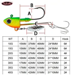 TAKEDO Señuelos VIB metálicos 10-40g – Lubina y perca