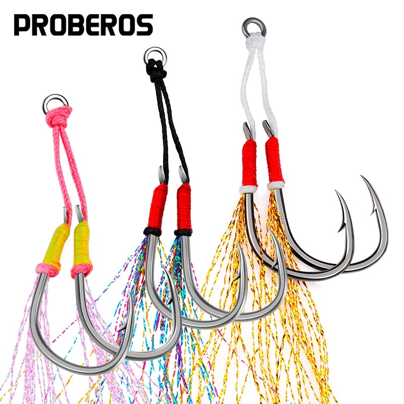 Anzuelos verticales multicolores - Acero carbono para pesca
