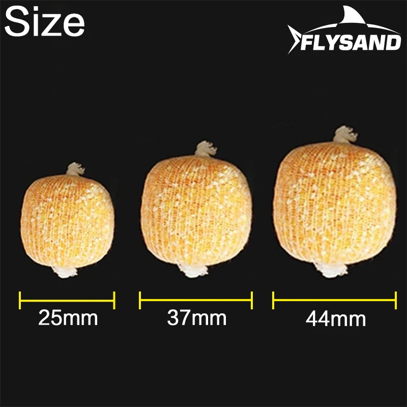 FLYSAND-Malla de pesca de 5m, PVA, bolsa de pesca, malla Soluble en agua, alimentador de pesca de carpa, trampa, redes de cebo, herramientas de pesca de 25/37/44mm - imagen 3