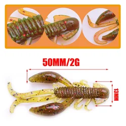 Señuelo cangrejo silicona para lubina con olor a pescado