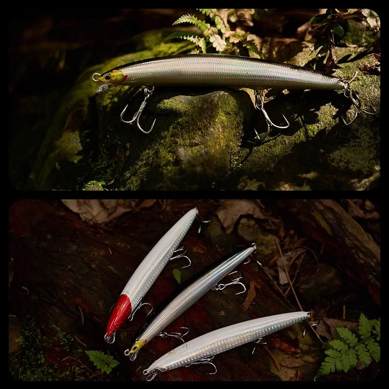 EWE Ganye Super Long Shot Minnow flotante 25,5g-32g para lubina - imagen 5