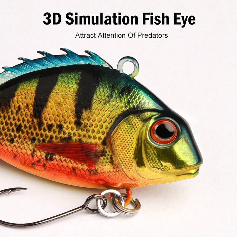 LEYDUN VIB-Señuelos de pesca de hundimiento, 5g, 40mm, 8,3g, 50mm, vibración dinámica realista, cebos de pesca de mar para invierno, cebo Wobblers - imagen 4